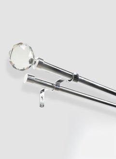Diamond Double Extendable Window Curtain Rod Set Unique Quality Curtains Pole and Rod to Suit your Curtain Collections Chrome