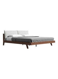 Bed Base & Headboard - Double Size Bed Wood Wood/Grey Color - Size Double - Modern Home Wood/Grey Doublecm