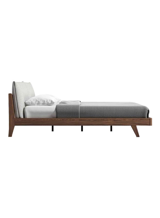 Switch - Bed Base & Headboard - Double Size Bed Wood Wood/Grey Color - Size Double - Modern Home Wood/Grey Doublecm - Image 1
