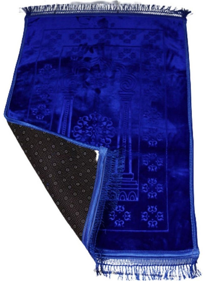 Rosh Soft Velvet Prayer Mat Blue  - Image 2
