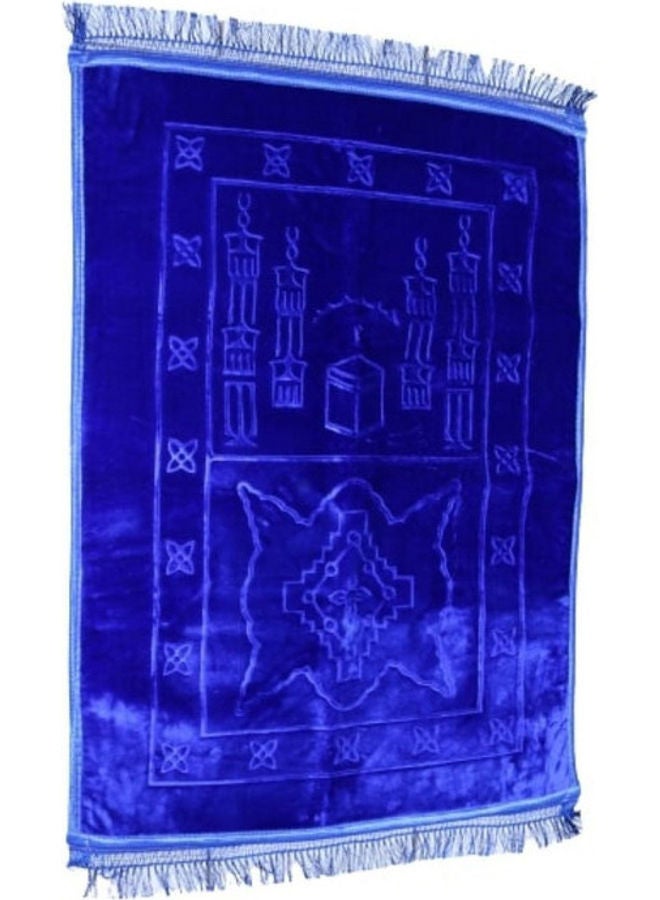 Rosh Soft Velvet Prayer Mat Blue  - Image 1
