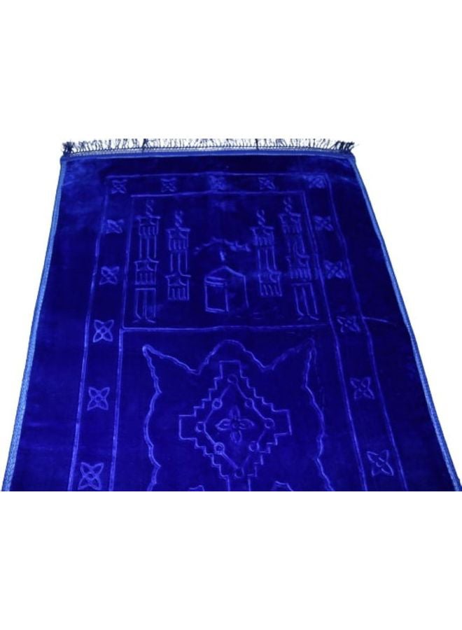 Rosh Soft Velvet Prayer Mat Blue  - Image 3