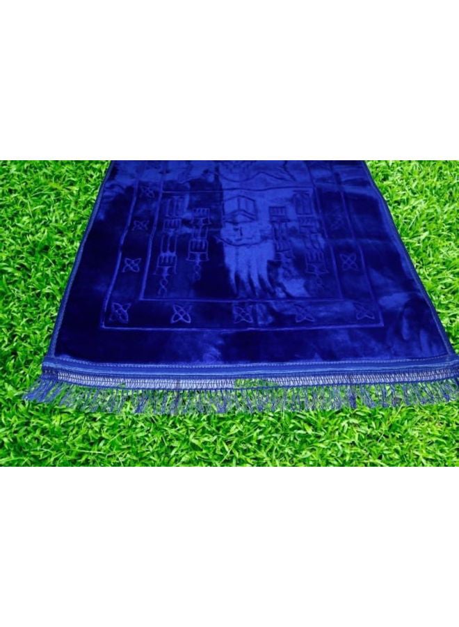 Rosh Soft Velvet Prayer Mat Blue  - Image 4