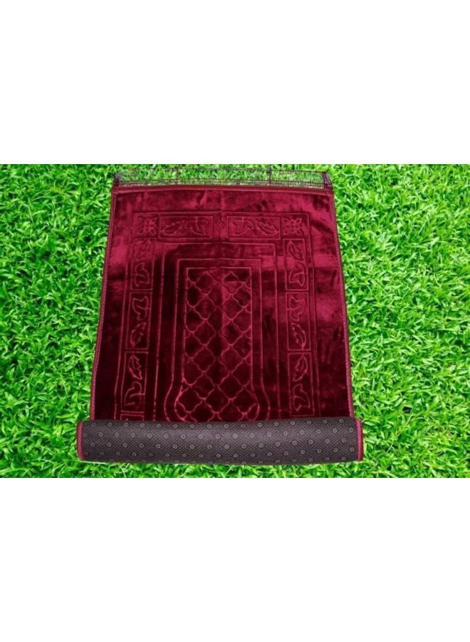 Rosh Soft Velvet Prayer Mat Red  - Image 2