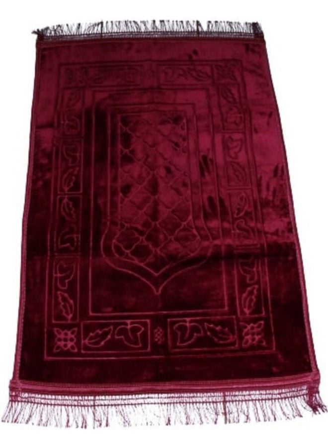 Rosh Soft Velvet Prayer Mat Red  - Image 3