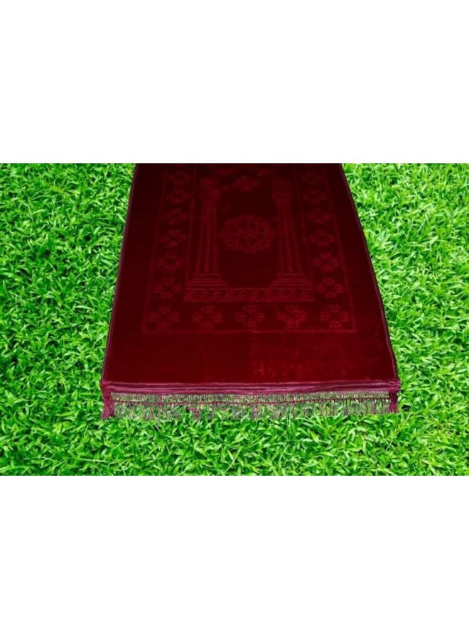 Rosh Soft Velvet Prayer Mat Red  - Image 3