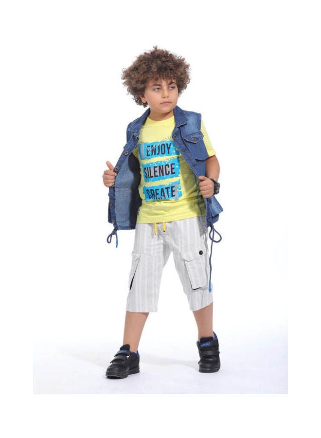 KTK by Katakit - Casual Plain Basic Collared Neck Sleeveless Vest Blue - Image 1