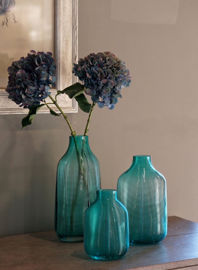 Switch Handmade Glass Flower Vase Unique Luxury Quality Material For The Perfect Stylish Home BX20201193/BXG Teal Green 19.3cm  - Image 2