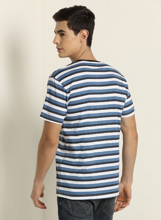 ABOF Comfortable Knitted Cotton Crew Neck T-Shirt Multicolour - Image 2