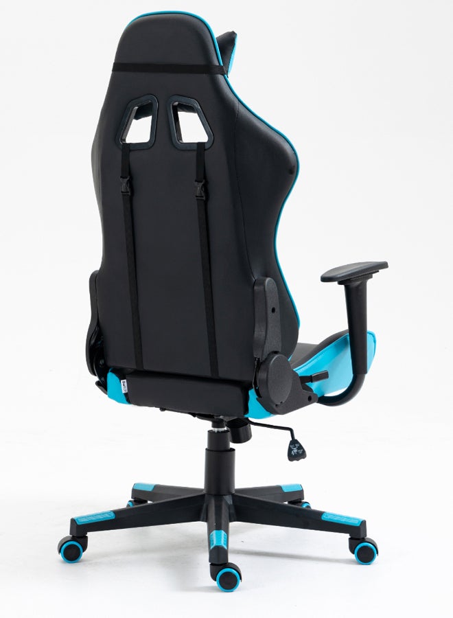 Switch - Drake High Back Ergonomically Stable, With Swivel Function, Adjustable In Full Reclining Faux Leather Computer Silla Gamer Racing Gaming Chair, In Black With Blue Accents 5727Lb Light Blue - Image 1