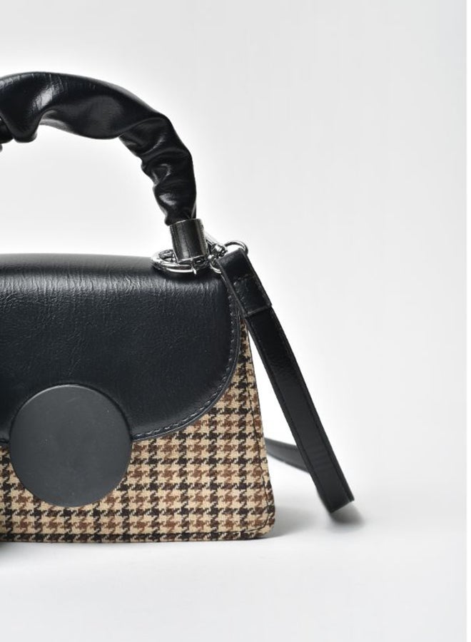 جوف حقيبة ساتشيل كاجوال أنيقة للنساء مع محفظة أسود - Image 2