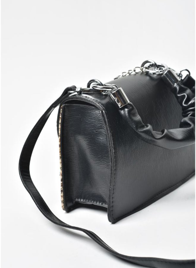 جوف حقيبة ساتشيل كاجوال أنيقة للنساء مع محفظة أسود - Image 3