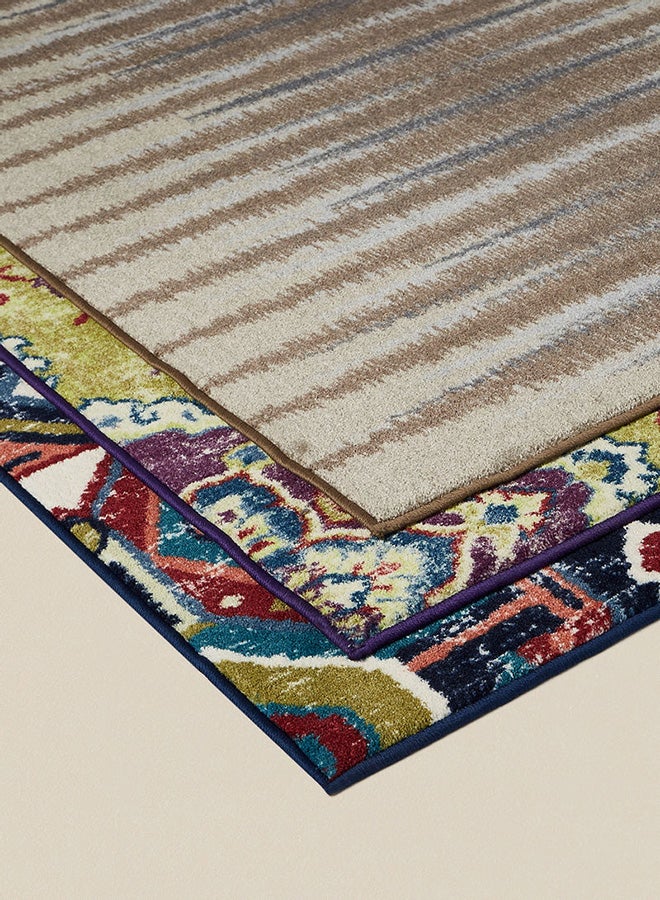 Noon East - Polysilk Living Room Rug Carpet Design 4 Multicolour 160 x 240cm - Image 1