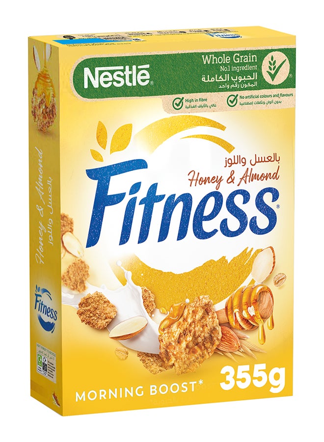 فيتنس - حبوب إفطار كاملة بالعسل واللوز 355جرام - Image 1