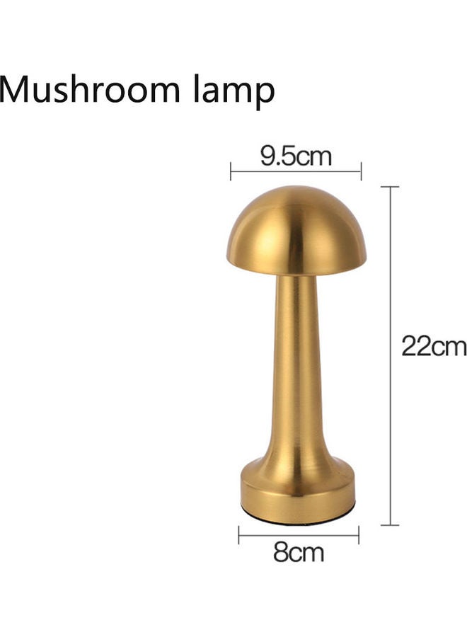 Arabest Retro Atmosphere Mushroom Table Lamp Gold 8 x 22 x 9.5cm - Image 2