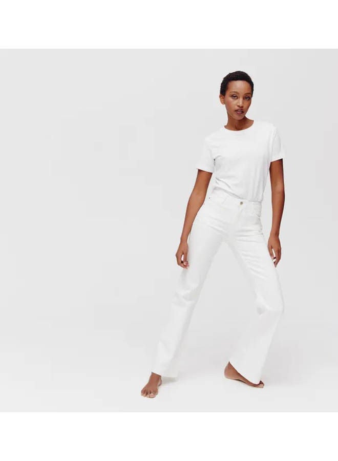 promod Eugene Flared Jeans White - Image 1
