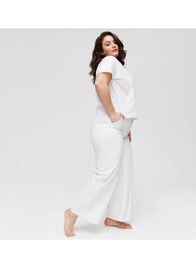 promod - High-Waist Wideleg Jeans White - Image 1