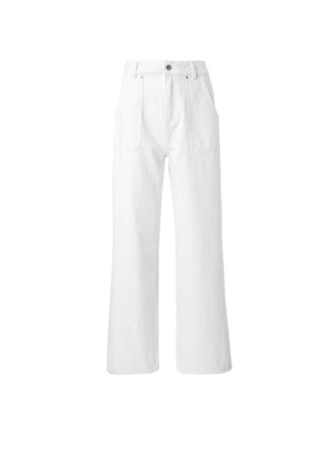 promod - High-Waist Wideleg Jeans White - Image 1