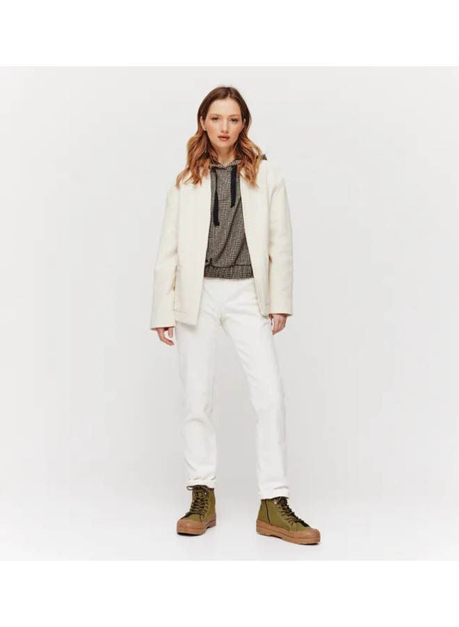 promod Plain Basic Jacket Ecru  - Image 1