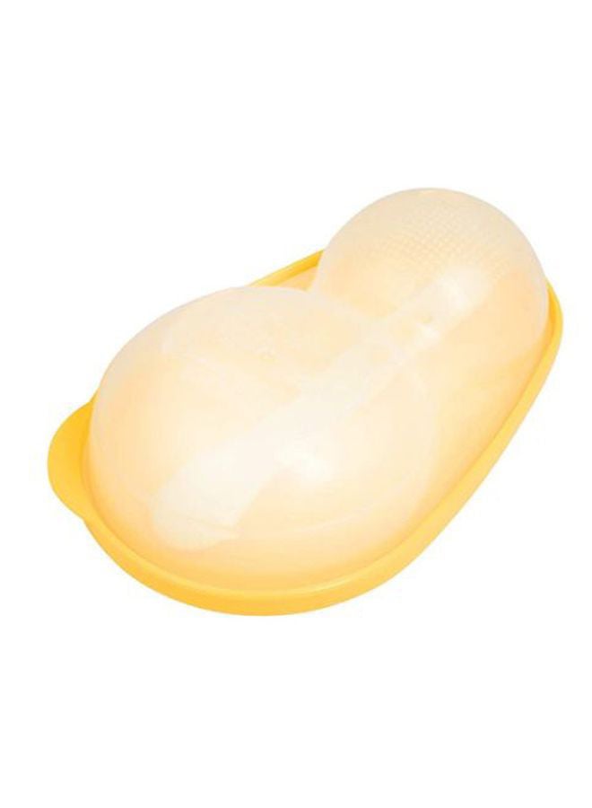 pigeon Feeding Dish With Lid And Spoon, 6+ M - Yellow/Clear - Image 2