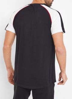 GOLDEN EQUATION Logo Detail Raglan Sleeve T-Shirt Black  - Image 3