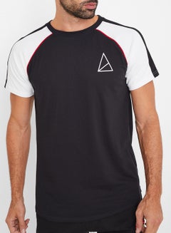 GOLDEN EQUATION Logo Detail Raglan Sleeve T-Shirt Black  - Image 4