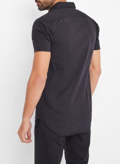 GOLDEN EQUATION Logo Detail Basic Shirt Black  - Image 3