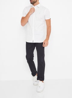 GOLDEN EQUATION Logo Detail Basic Shirt White  - Image 2