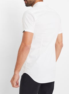GOLDEN EQUATION Logo Detail Basic Shirt White  - Image 3