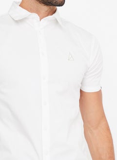GOLDEN EQUATION Logo Detail Basic Shirt White  - Image 4