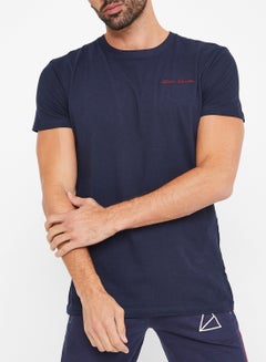 GOLDEN EQUATION Logo Detail Basic T-Shirt Navy  - Image 1