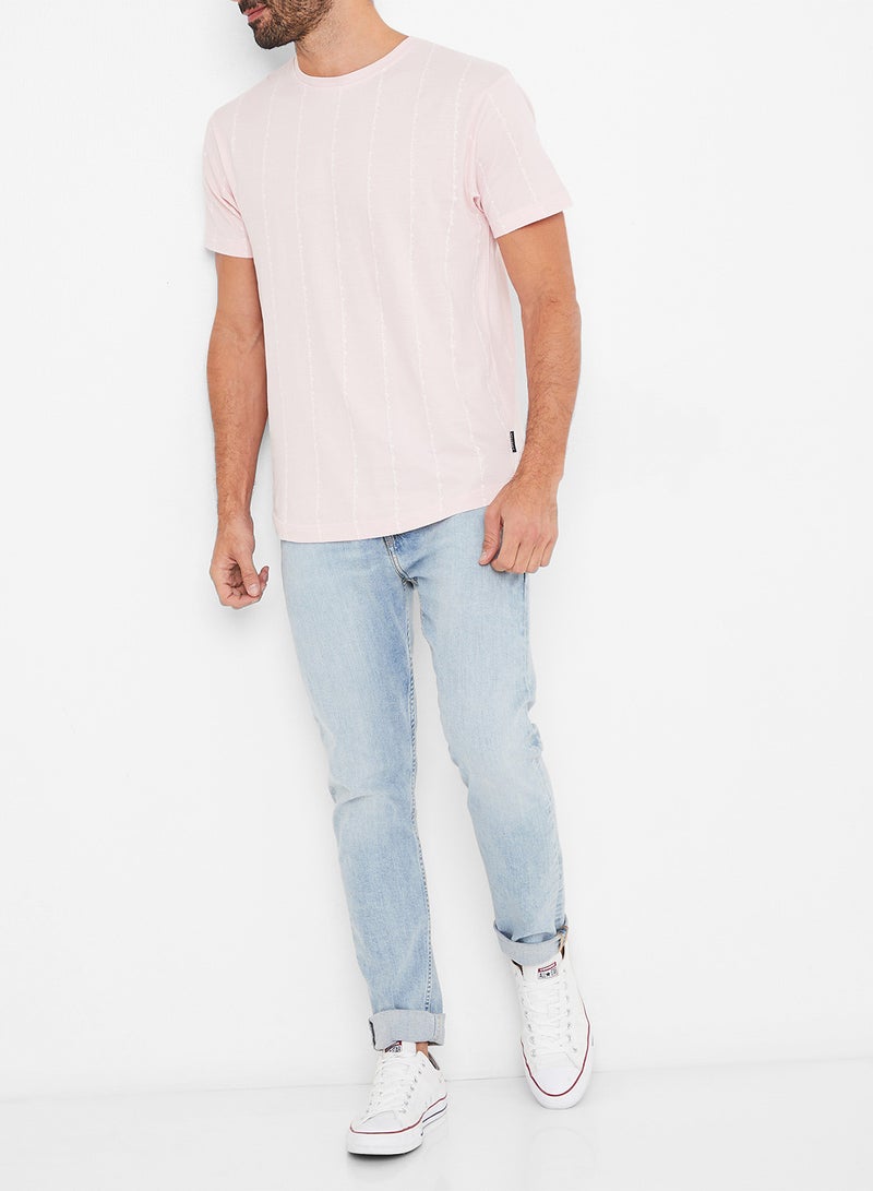 D-Struct Text Print Short Sleeve T-Shirt Pink  - Image 2