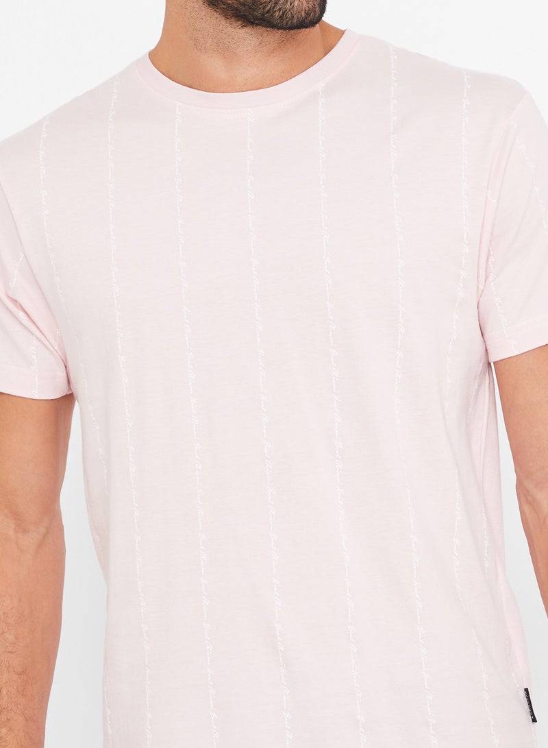 D-Struct Text Print Short Sleeve T-Shirt Pink  - Image 4