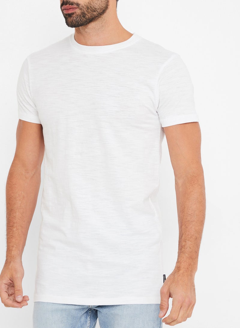 Longline Crew Neck T-Shirt White - v1647698998/N32323758V_1