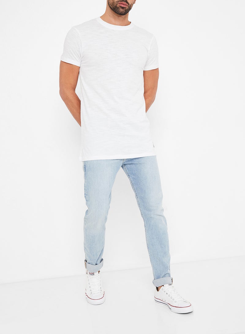 Longline Crew Neck T-Shirt White - v1647698998/N32323758V_2