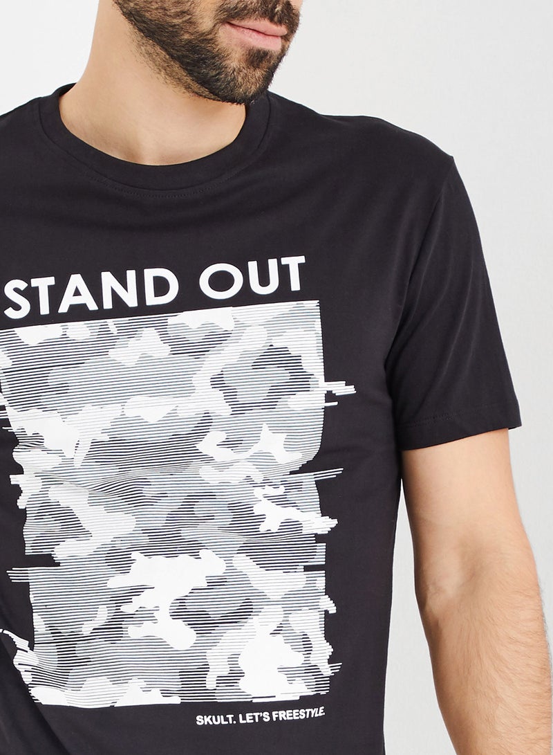 SKULT Box Graphic Print T-Shirt Black - Image 4
