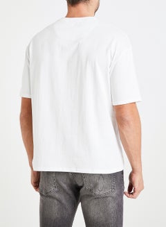 GOLDEN EQUATION Afyon Oversized Panel Detail T-Shirt White  - Image 3