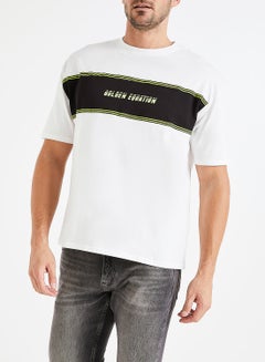 GOLDEN EQUATION Afyon Oversized Panel Detail T-Shirt White  - Image 1