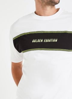 GOLDEN EQUATION Afyon Oversized Panel Detail T-Shirt White  - Image 4