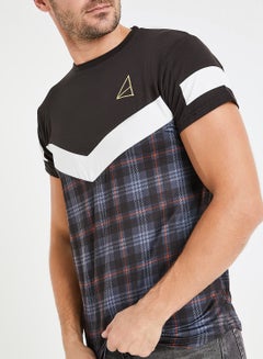 GOLDEN EQUATION Pattern Block Victoria T-Shirt Black Multi  - Image 4