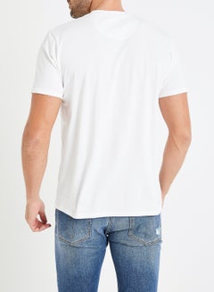 GOLDEN EQUATION Contrast Logo Box Detail T-Shirt White  - Image 3