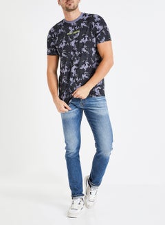 GOLDEN EQUATION Camo Print Mesa T-Shirt Black Multi  - Image 2
