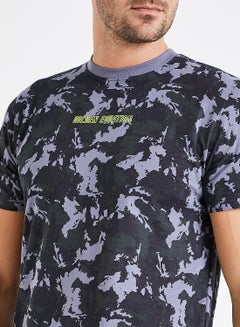 GOLDEN EQUATION Camo Print Mesa T-Shirt Black Multi  - Image 4