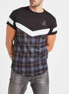 GOLDEN EQUATION Pattern Block Victoria T-Shirt Black Multi  - Image 1