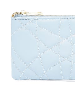 Jove Snakeskin Panel Quilted Crossbody Bag Blue  - Image 3