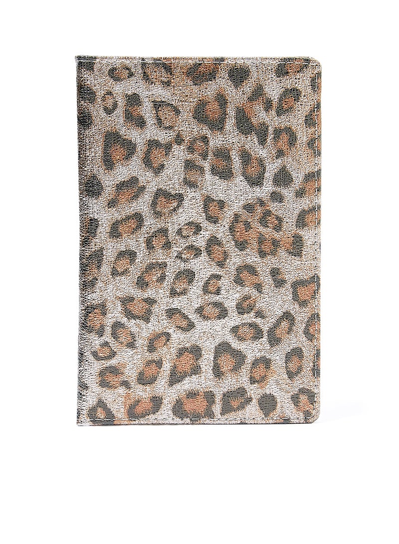 Jove - Leopard Print Passport Holder Grey - Image 1