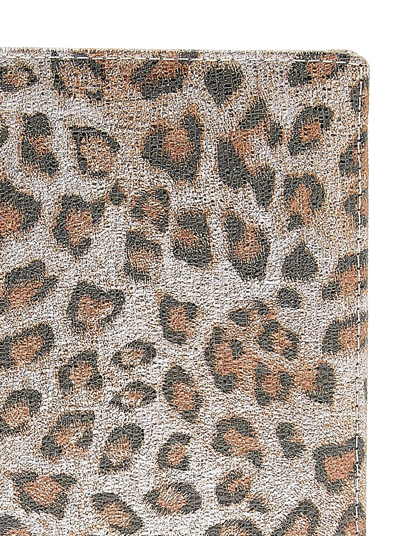 Jove - Leopard Print Passport Holder Grey - Image 1