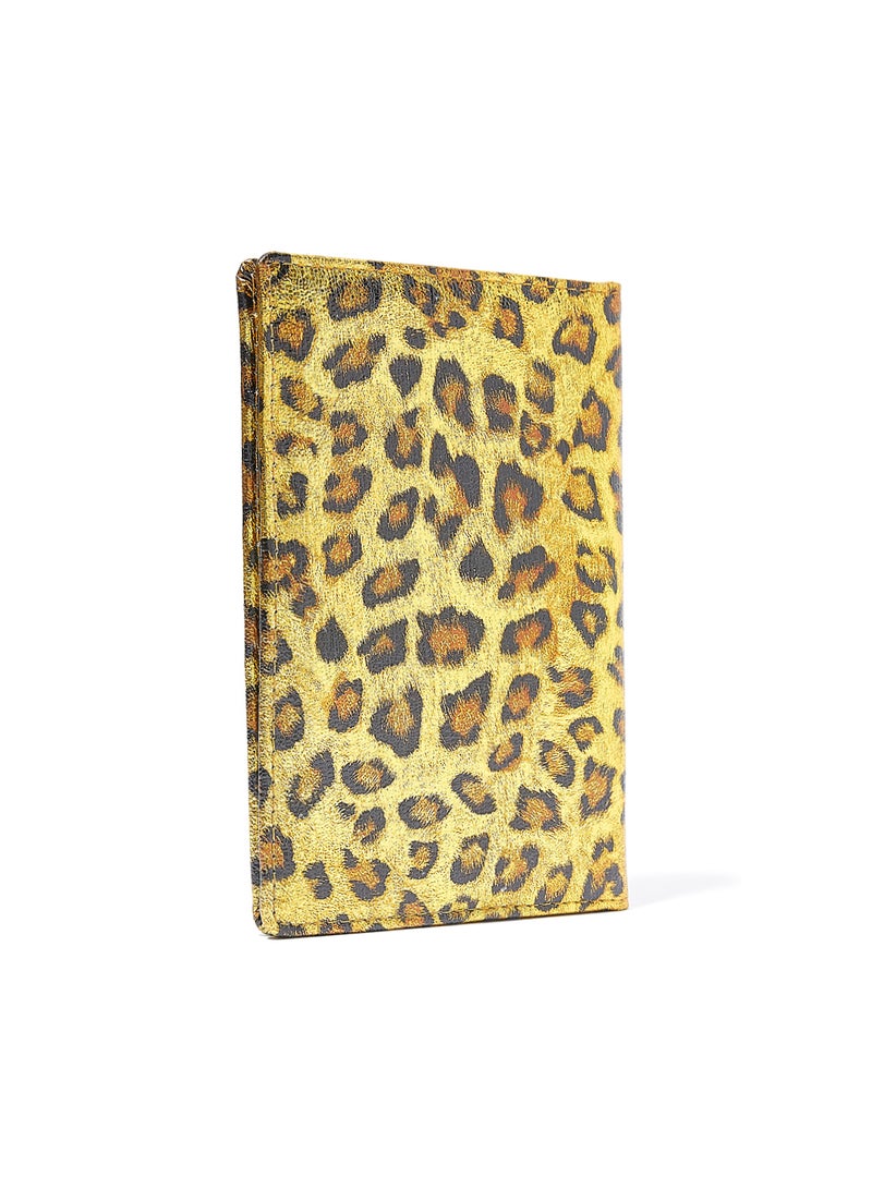 Jove Leopard Print Passport Holder Brown - Image 2
