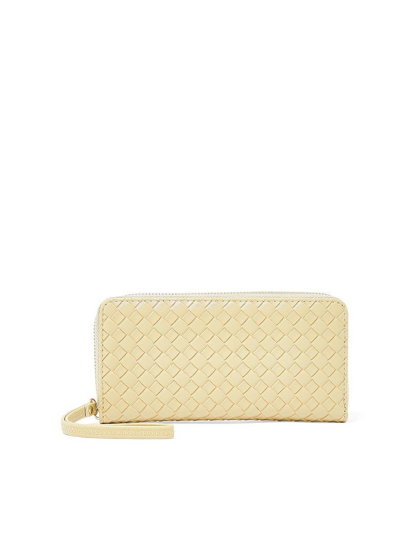 Jove Woven Long Wallet Ecru - Image 1