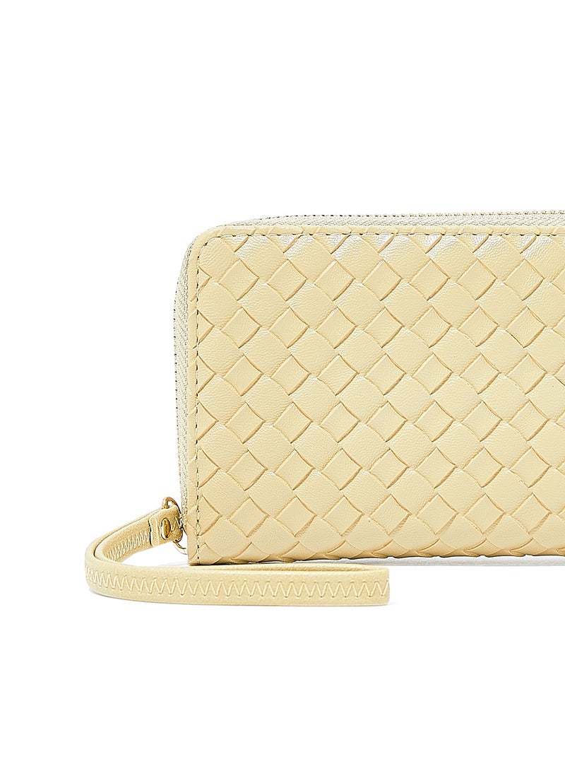 Jove Woven Long Wallet Ecru - Image 3